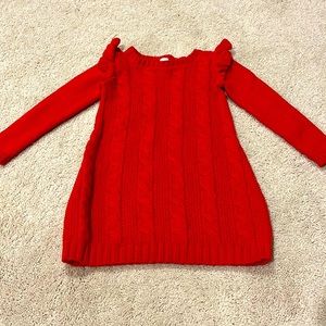 Red sweater dress